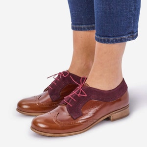 Astoria - Womens Derby, Handmade Oxfords, Brown shoes, Oxfords for women, Vintage Shoes, Custom Shoes, FREE customization!!!