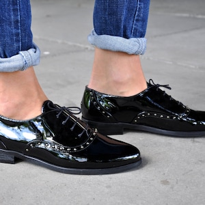 Patent oxfords womens shop