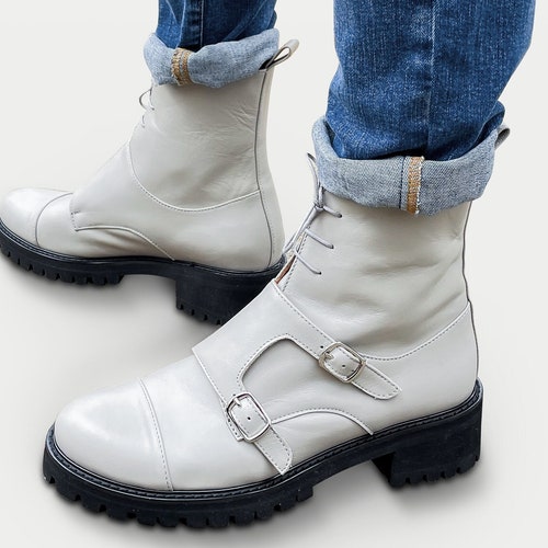 Bolton Monk Combat Boots Lace-up 