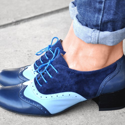 Kent Oxford Pumps Womens Oxfords Heeled Oxfords Chic - Etsy