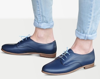 navy blue brogues womens