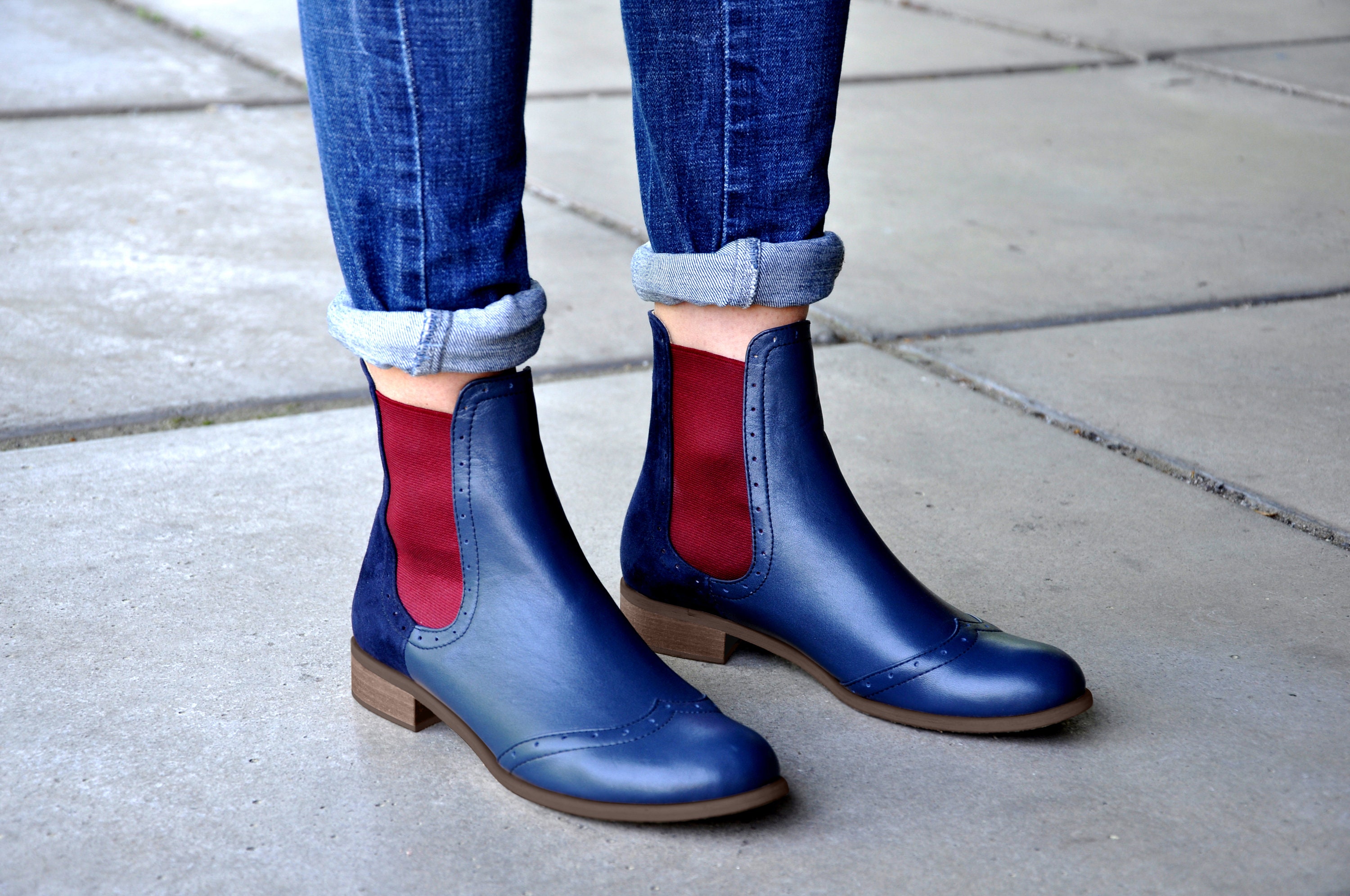 Lamont Womens Ankle Boots Leather Boots Chelsea Boots Etsy