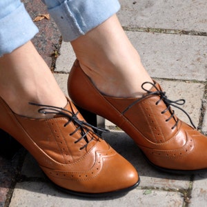 Kent Oxford Pumps, Womens Oxfords, Heeled Oxfords, Chic Leather Shoes, Custom Shoes, Oxford Heels, FREE customization image 2