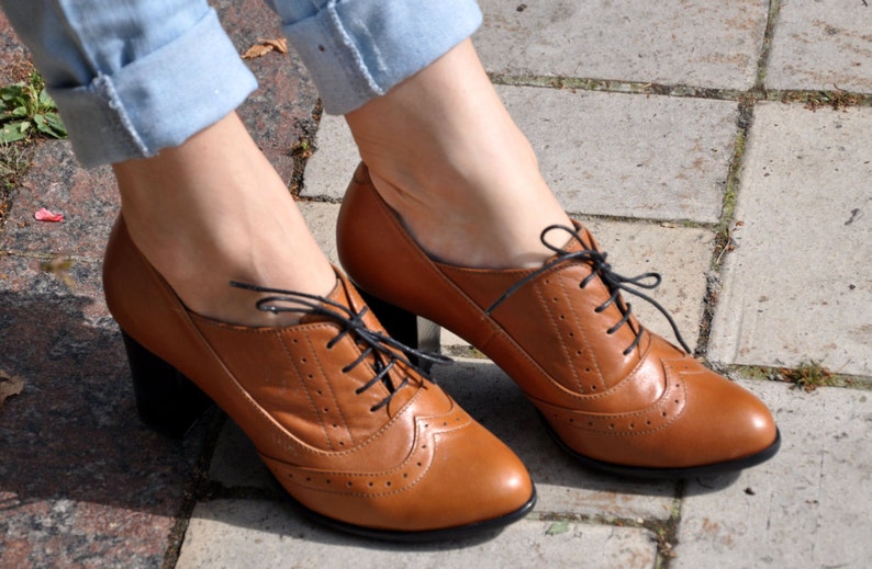 Kent Oxford Pumps, Womens Oxfords, Heeled Oxfords, Chic Leather Shoes, Custom Shoes, Oxford Heels, FREE customization image 2