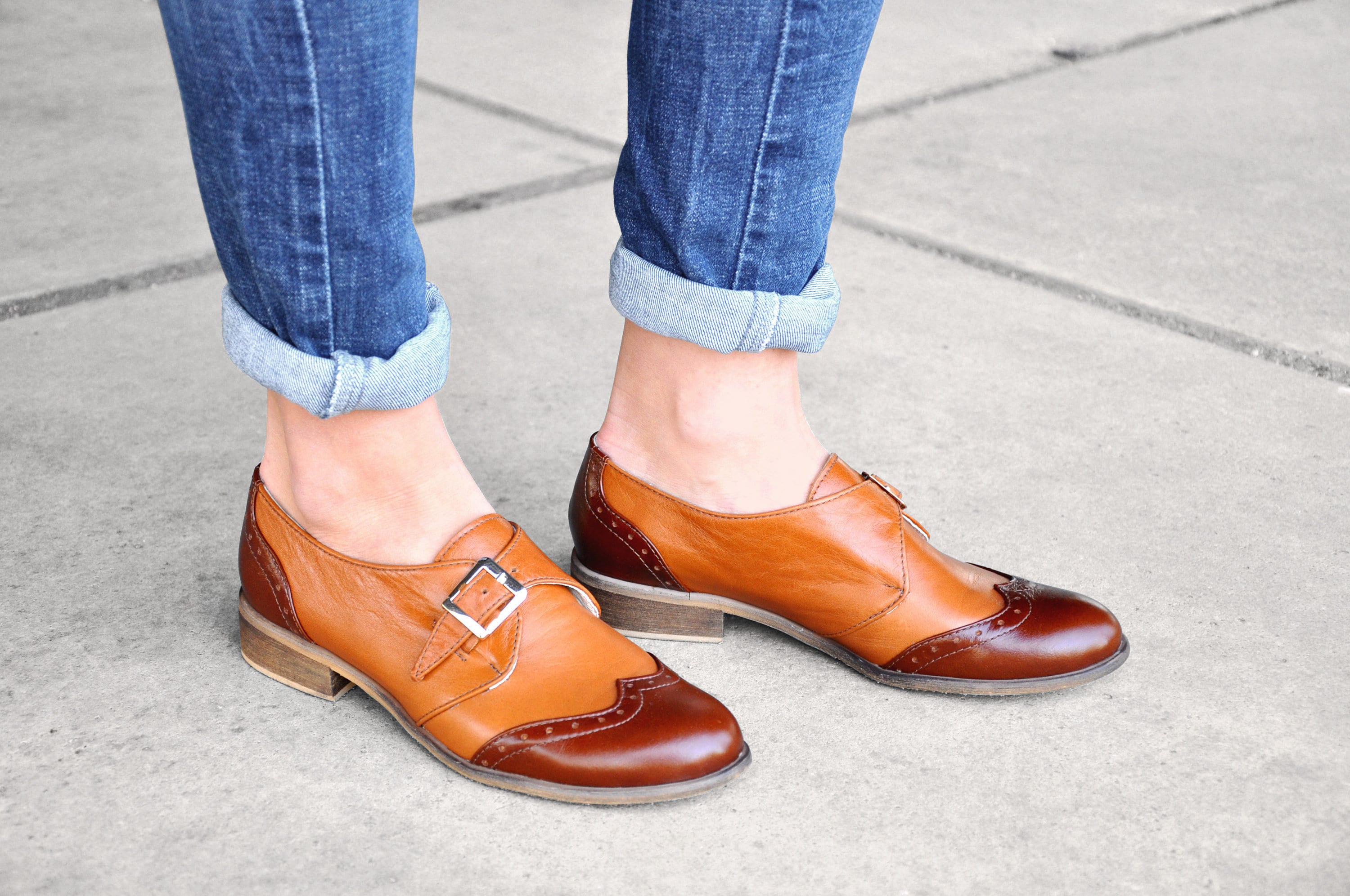 Duke Womens Oxfords Multicolor Monk Straps leather shoes | Etsy
