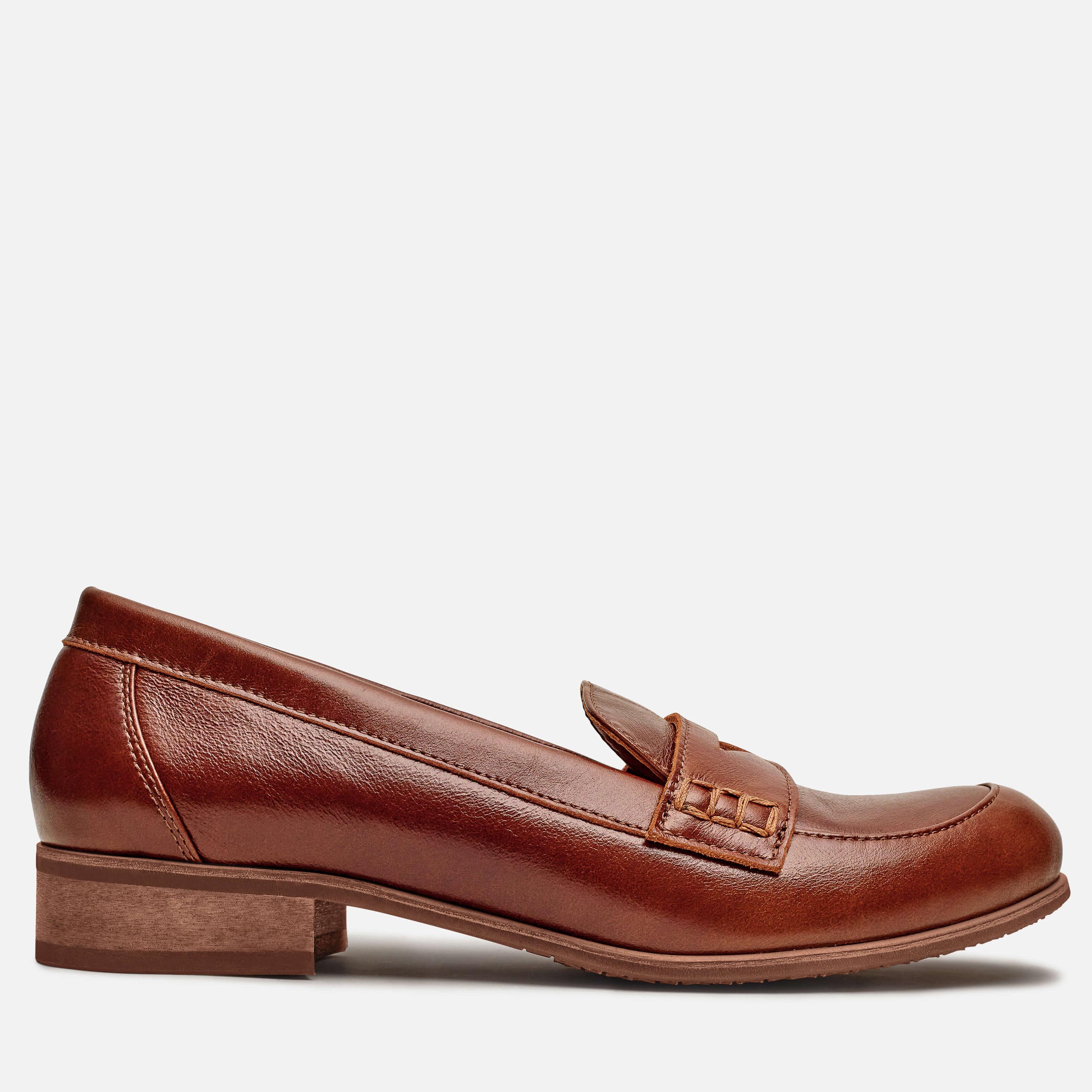Richmond - Women's Brown Penny Loafers, Comfortable Shoes