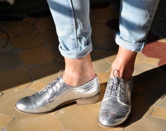 Hendrick Womens Leather Derbys Brogue 