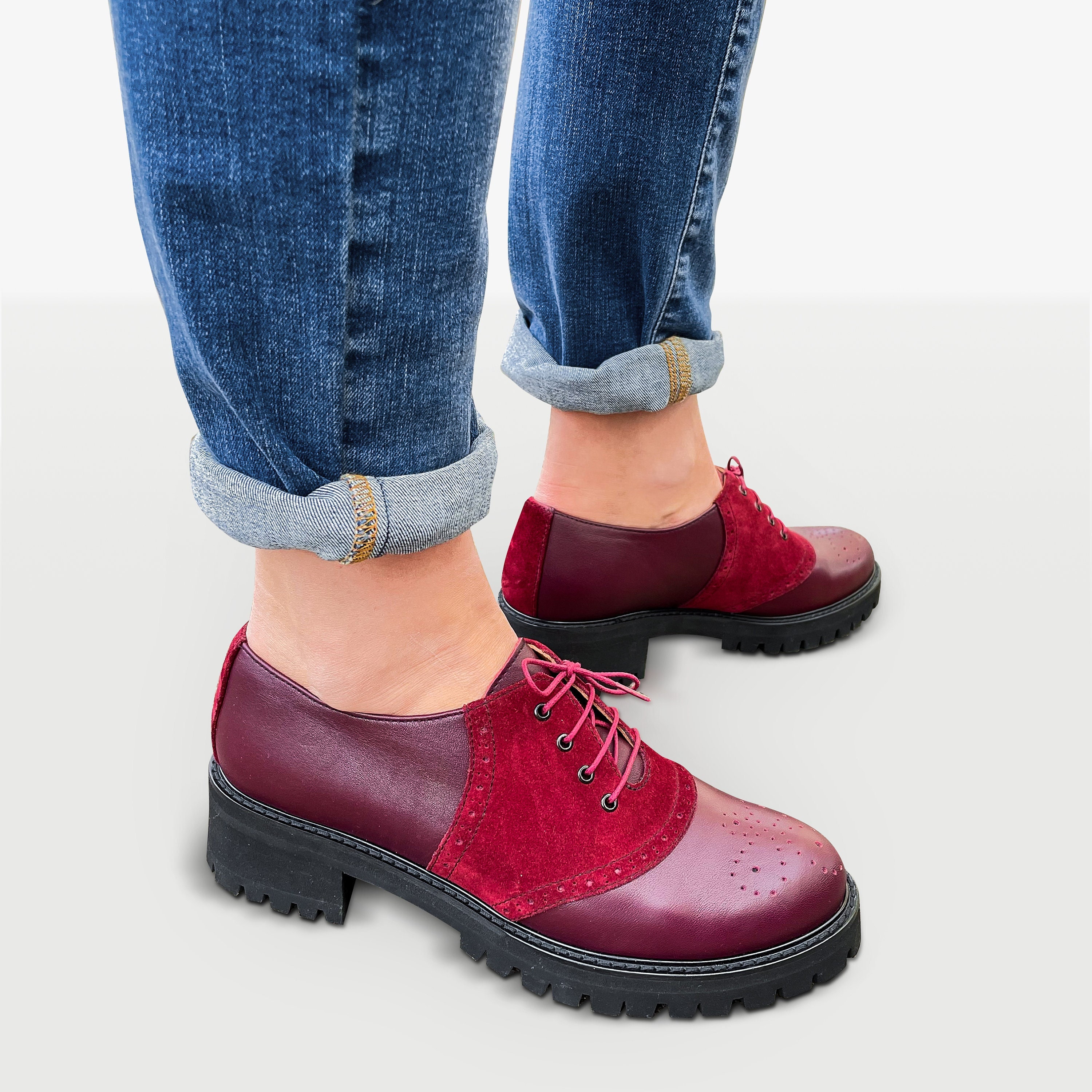 platform saddle shoes