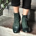 Armada - Womens Fall Boots, Lace-up Leather Boots, Oxford Boots, Green Boots, Leather Ankle Boots, Custom boots, FREE customization!!! 