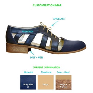 Nassau Womens Cutout Oxfords, Oxford Sandals, Leather Sandals, Oxfords for women, Closed toe sandals, Custom, FREE customization image 4