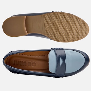 Barefoot slip ons with round toes and sleek beige soles