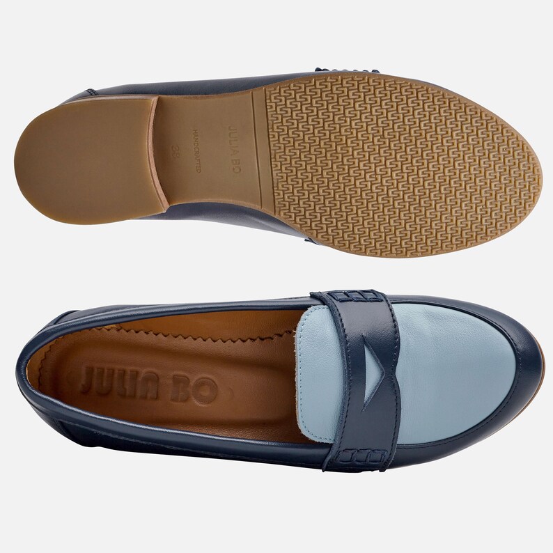 Barefoot slip ons with round toes and sleek beige soles