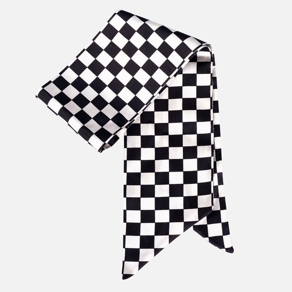 Lost Pattern Checkerboard Twilly Scarf