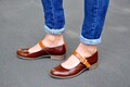 Joplin - Women's brown leather shoes, 1920s Mary Jane flats with a buckle strap, ladies retro shoes, fully handcrafted and customizable product logo