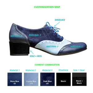 Morgan Oxford Pumps, Womens Oxfords, Oxford Heels, Multicolor shoes, Heeled Oxfords, Chic Shoes, FREE customization image 5