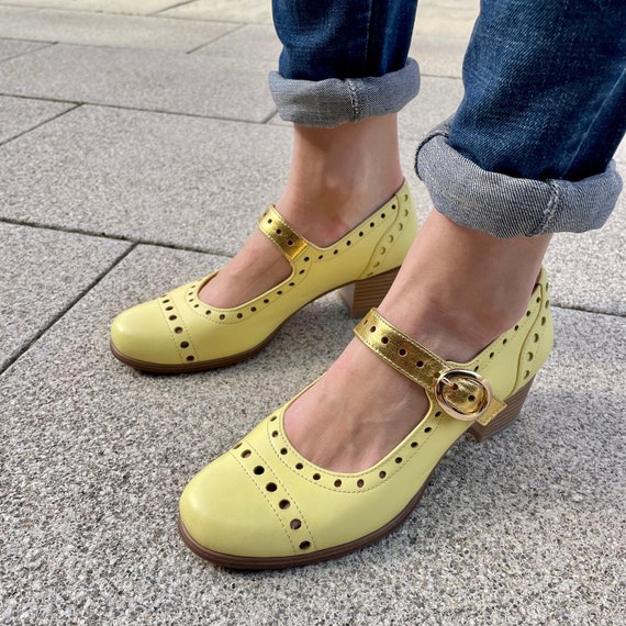 Joplin Women's Mary Janes Leather Mary Janes Vintage - Etsy