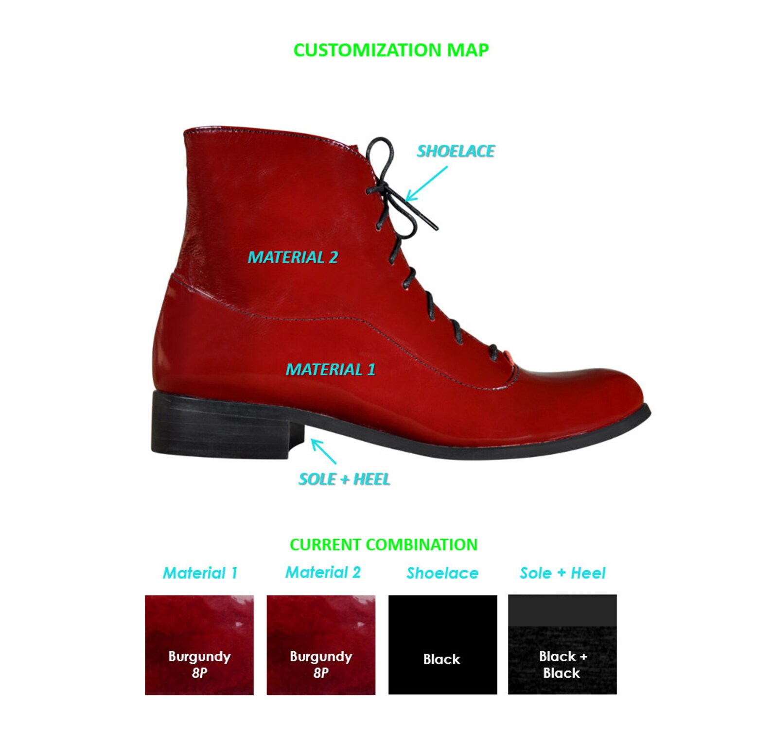 Camden Womens Fall Boots Laceup Leather Boots Oxford Etsy