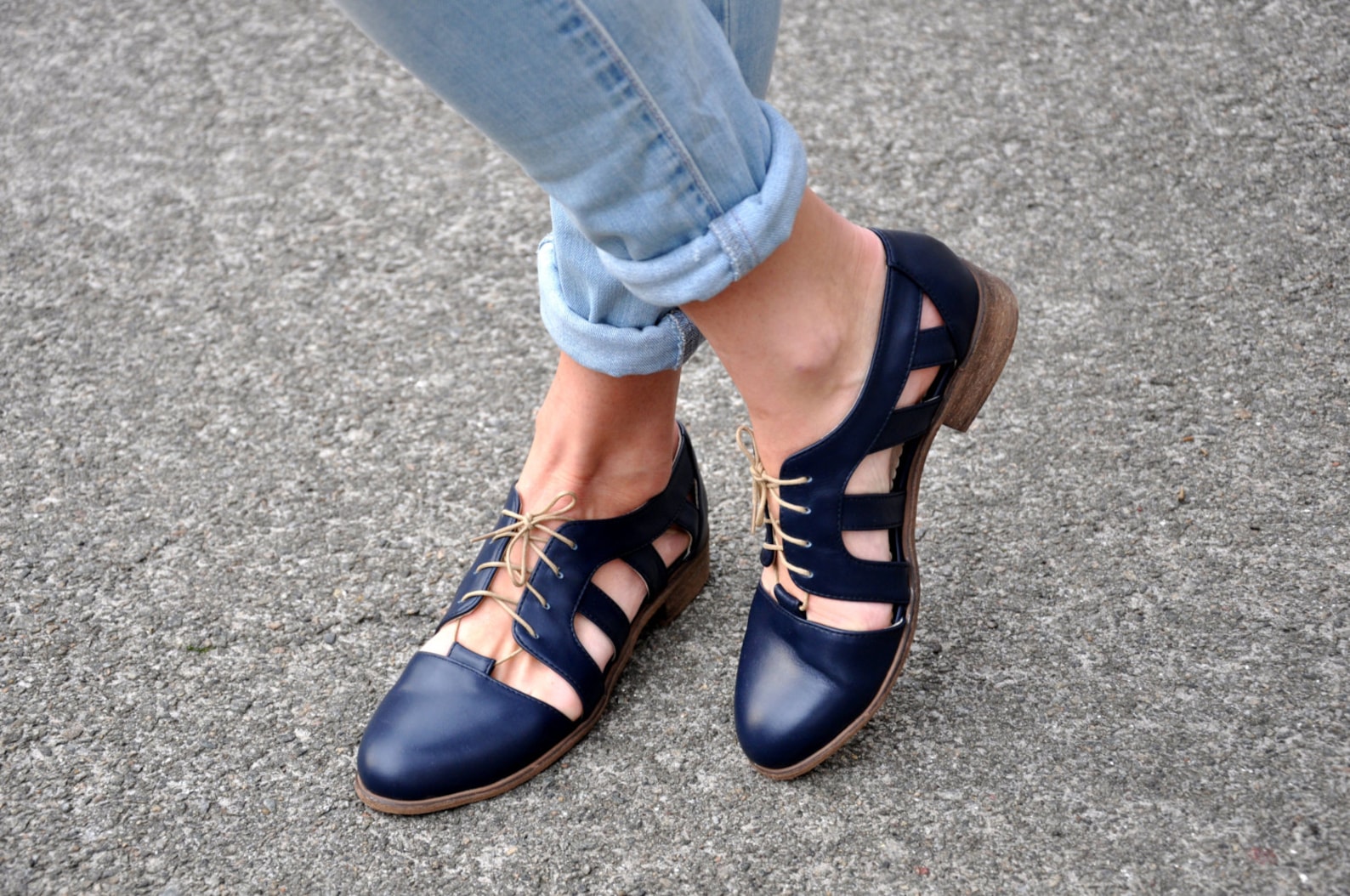 Nassau Womens Cutout Oxfords Oxford Sandals Leather Etsy