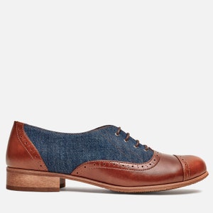 Cap toe brogues for women