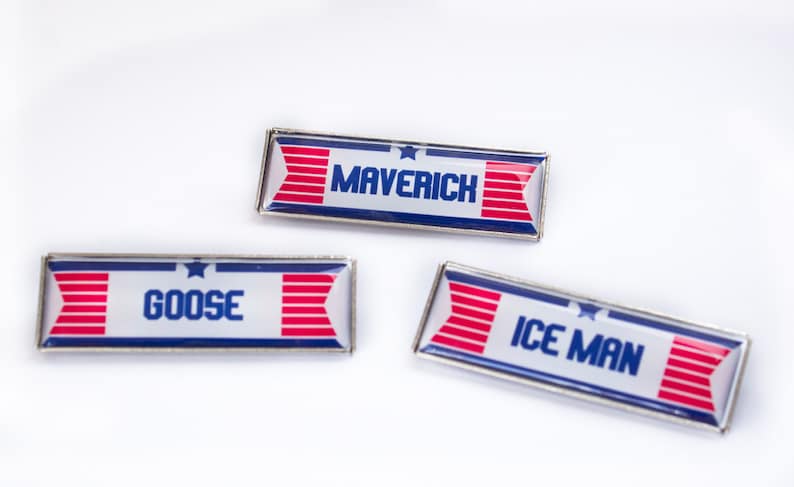 Top Gun Call Sign ID Badge Choose From Maverick Goose or Ice image 1