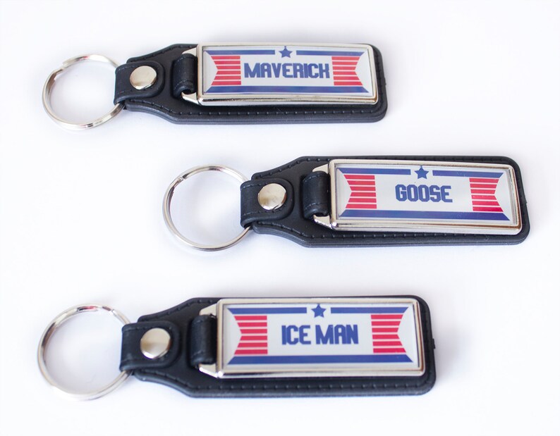 Top Gun Medallion Keyring Choose From Maverick Goose or Ice Etsy