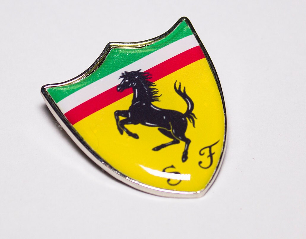 2 x Ferrari Emblem Logo Aufkleber : : Auto & Motorrad