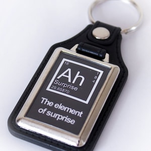 Funny Science, Scientist Chemistry Medallion Keyring