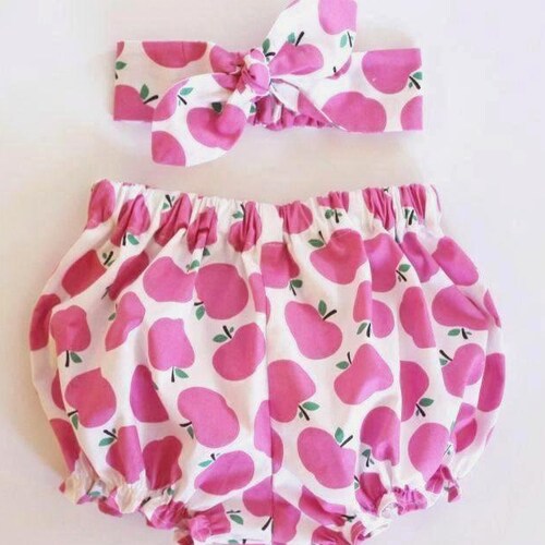 Baby Bloomers and Headband Set Baby Girl Headband Baby Girl Etsy