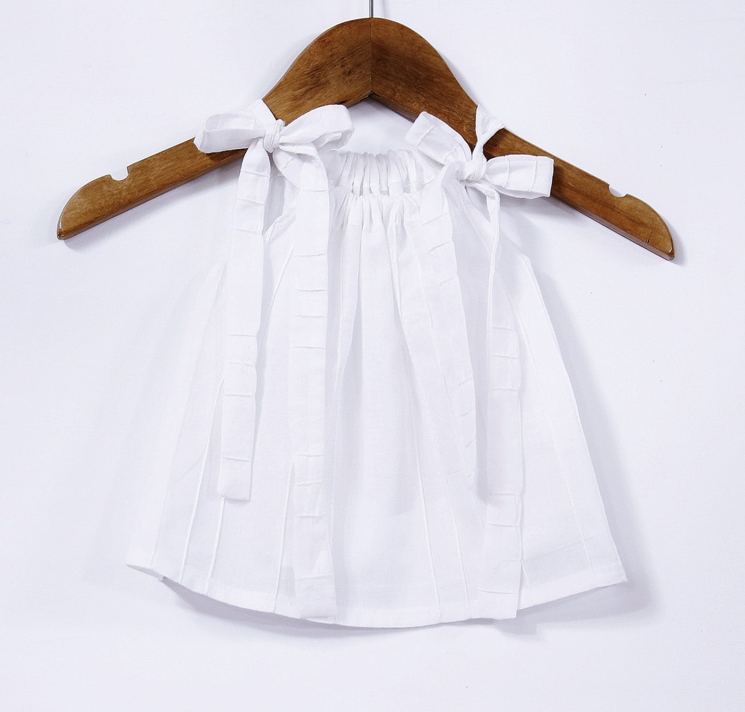 White Cotton Voile Baby Dress Baby Girl Dresses Baby Girl Etsy