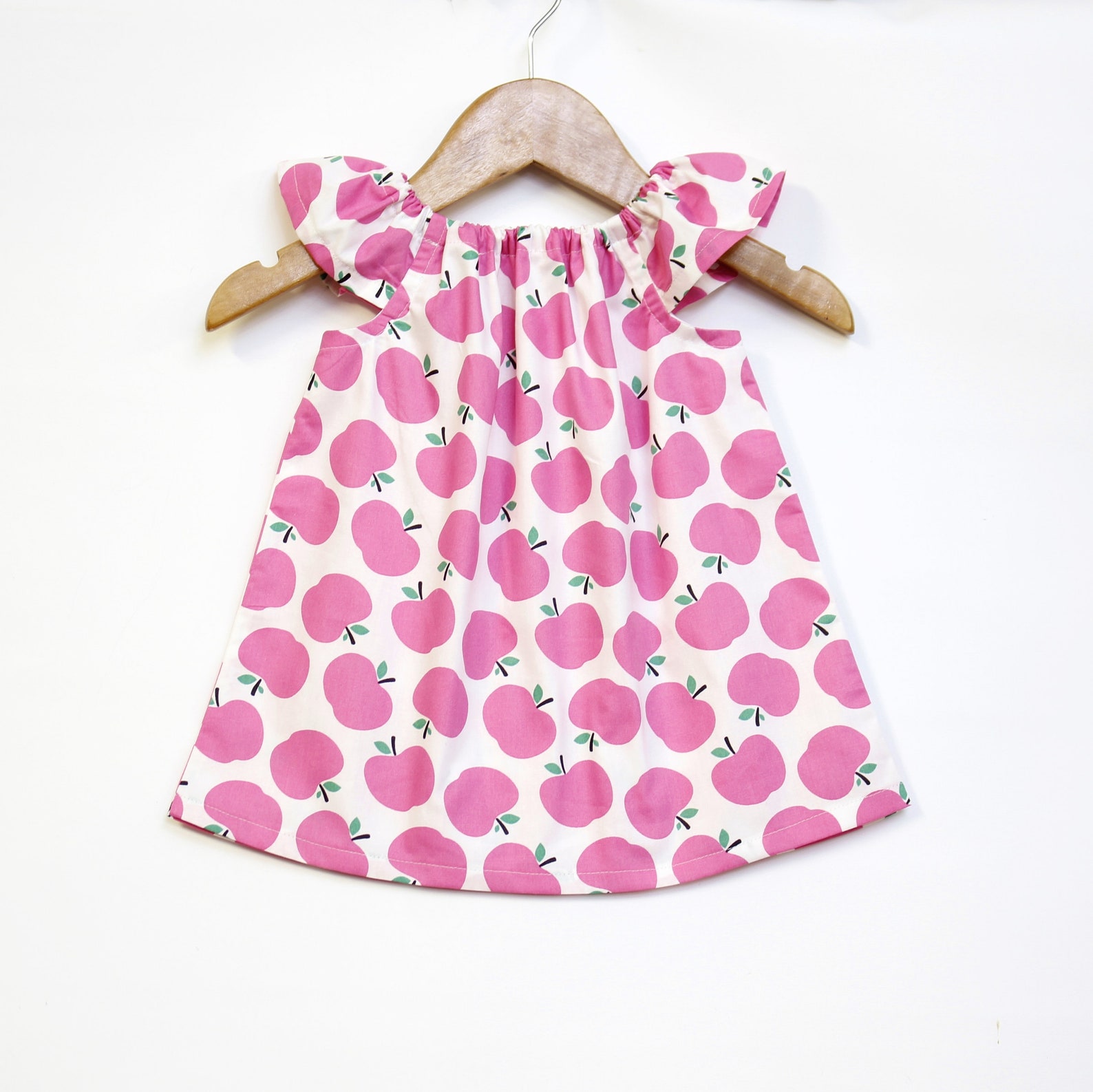 Pink apples baby dress baby girl clothes baby girl dress Etsy