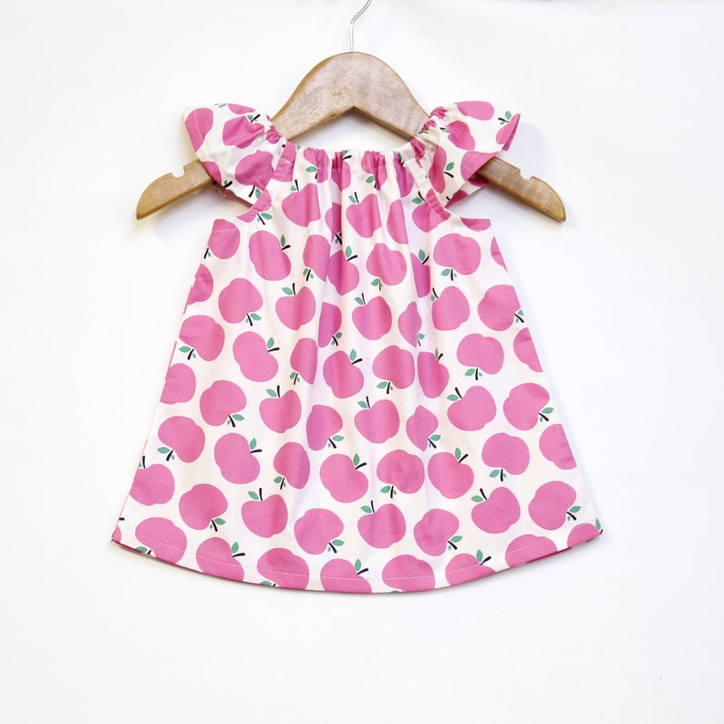 Pink apples baby dress baby girl clothes baby girl dress Etsy