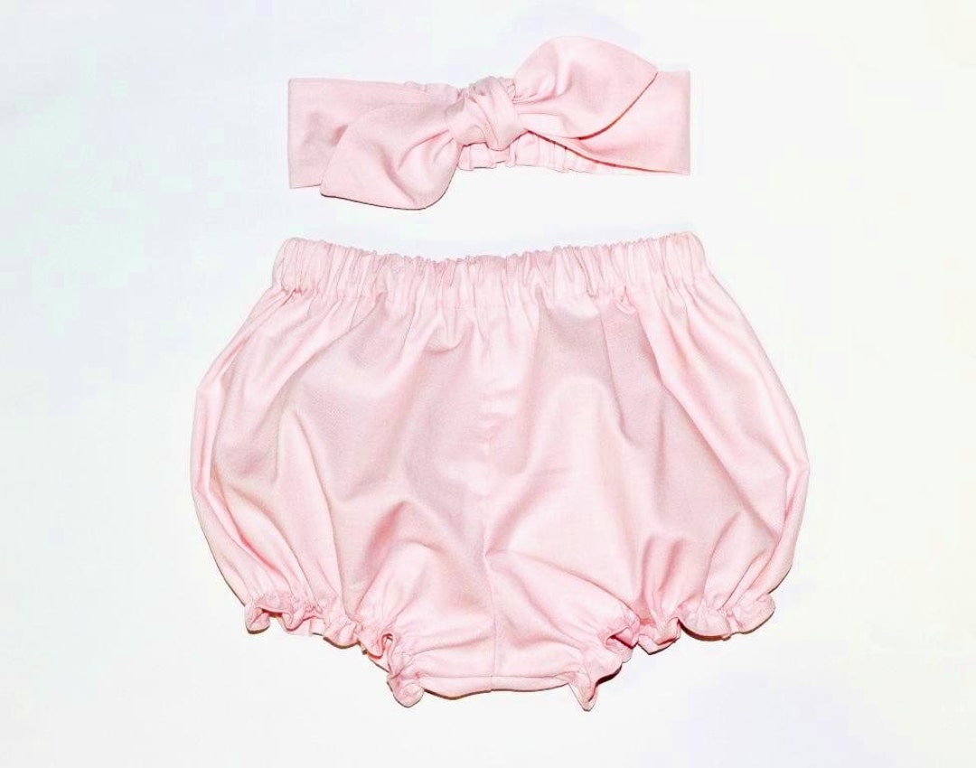Baby Pink Bloomers Baby Bloomers Bloomer and Headband Set Etsy España