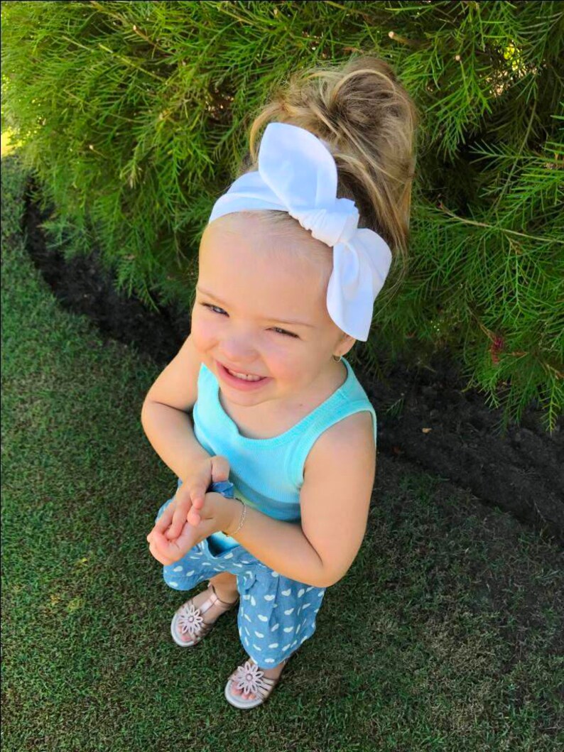White baby headband cotton solid plain baby girls headband baby bow plain white baby accessories knot headband baby girl headband