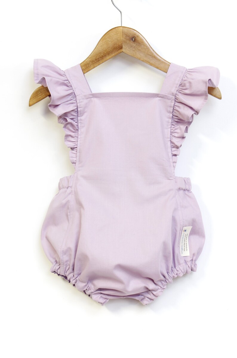 purple baby romper