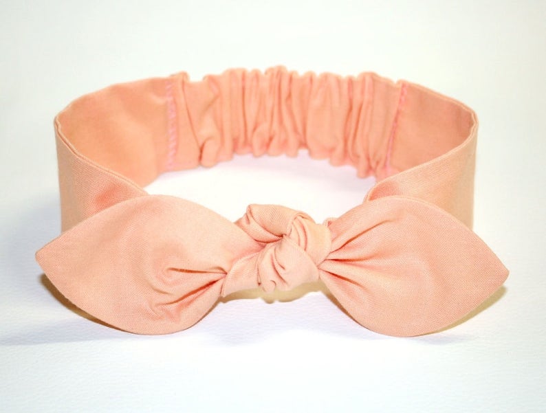 peach headband for baby