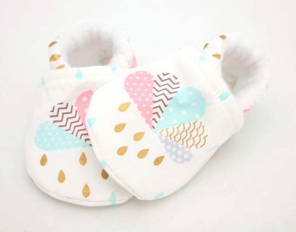 newborn white shoes girl