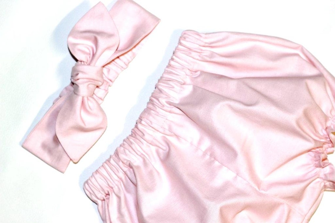 Baby Pink Bloomers Baby Bloomers Bloomer and Headband Set Etsy