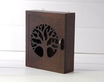 Wooden box for keys - Tree - Wenge