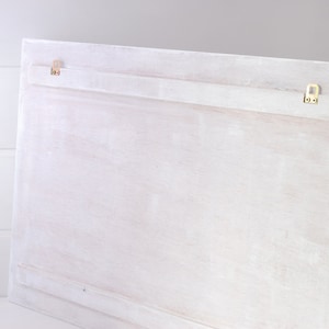 Organisateur de mur bois, blanc OAK, sur le mur, cintre pour les clés, courrier, tableau d'affichage, 63x45 cm image 6
