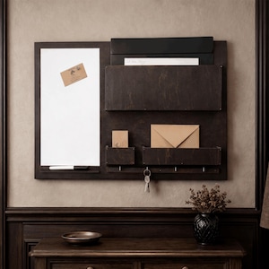 Wandorganizer - Magnettafel - dunkelbraun - A4