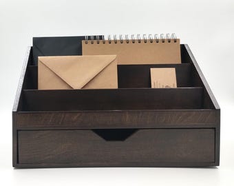 Desk Organizer - dark brown