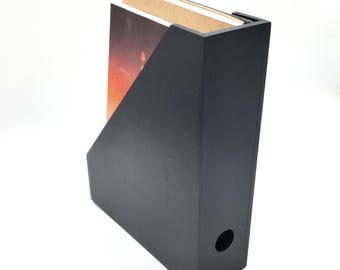 Wooden document binder - black
