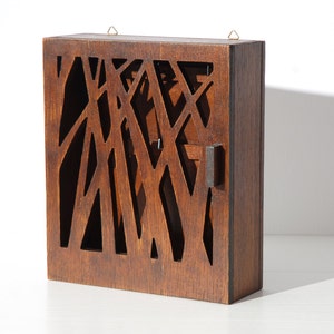 Key box, key cabinet &quot;Nature&quot;medium brown, wooden box for keys