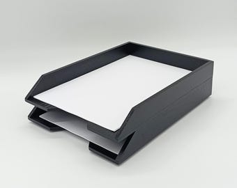 Set of wooden document trays, 2 pieces, black, gift for him