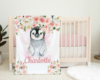 penguin crib bedding