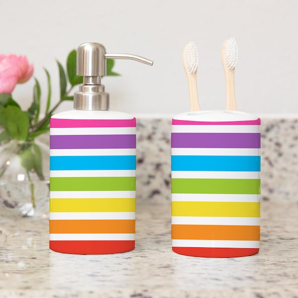 Rainbow Bathroom - Etsy