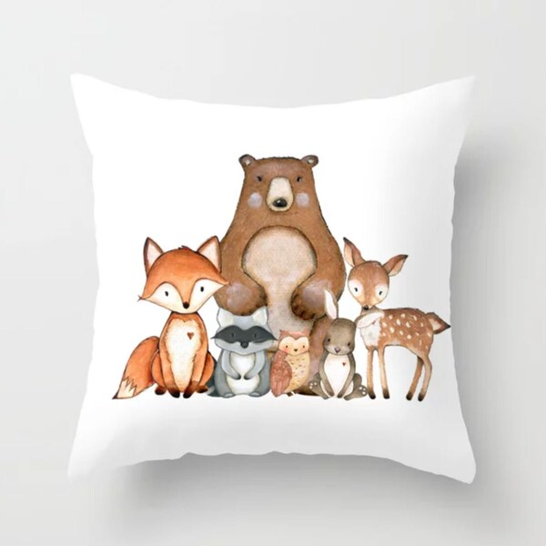 Woodland Pillow Etsy