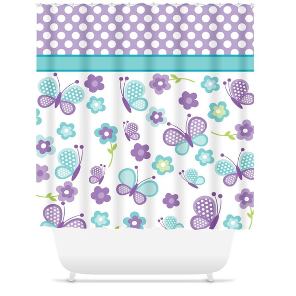 Butterfly Shower Curtain Etsy