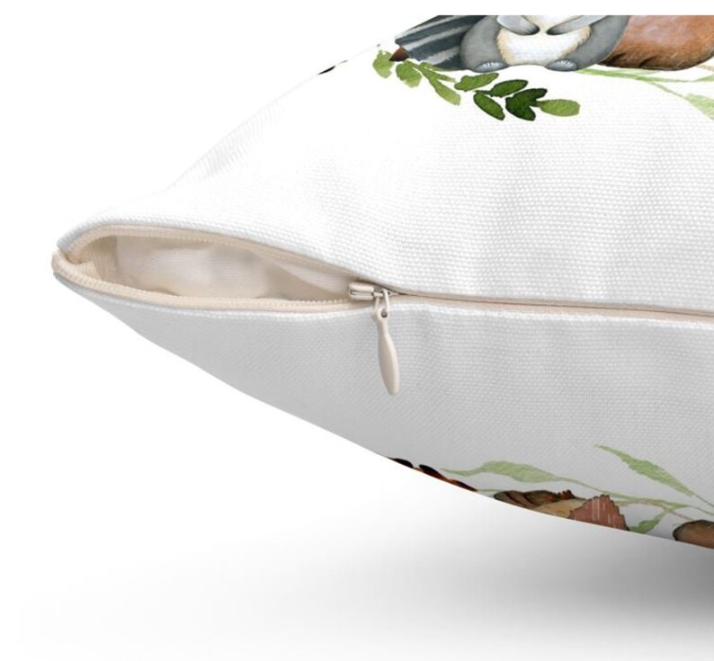 Woodland Animals Nursery Pillow Animals Nursery Decor Fox Etsy