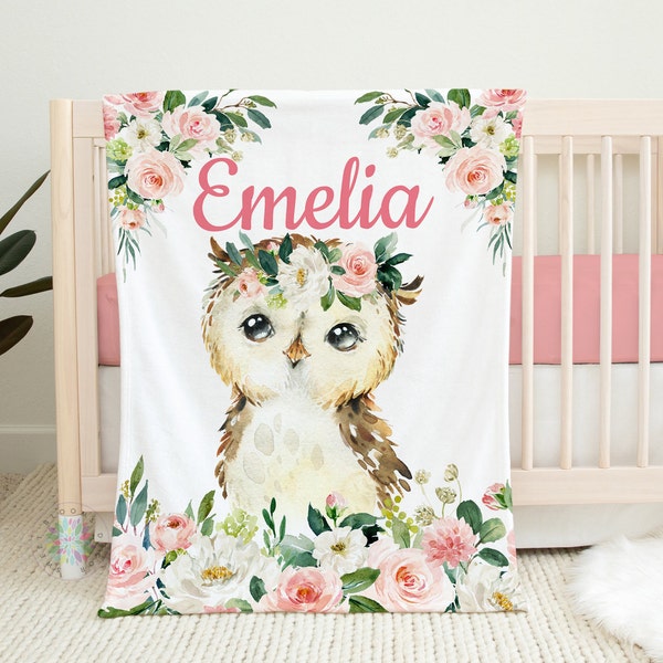 Pink Owl Blanket Etsy